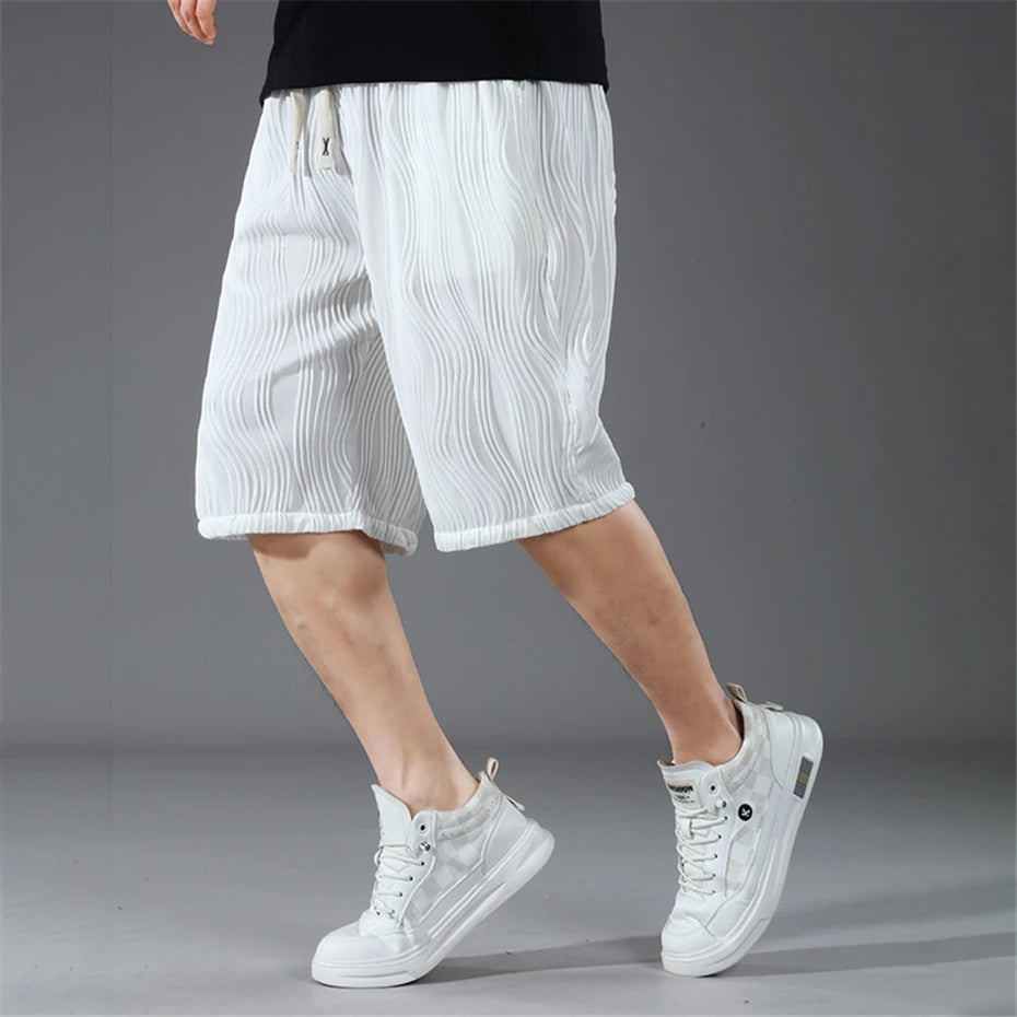 PLUS SIZE ELASTIC WAIST SUMMER SHORTS