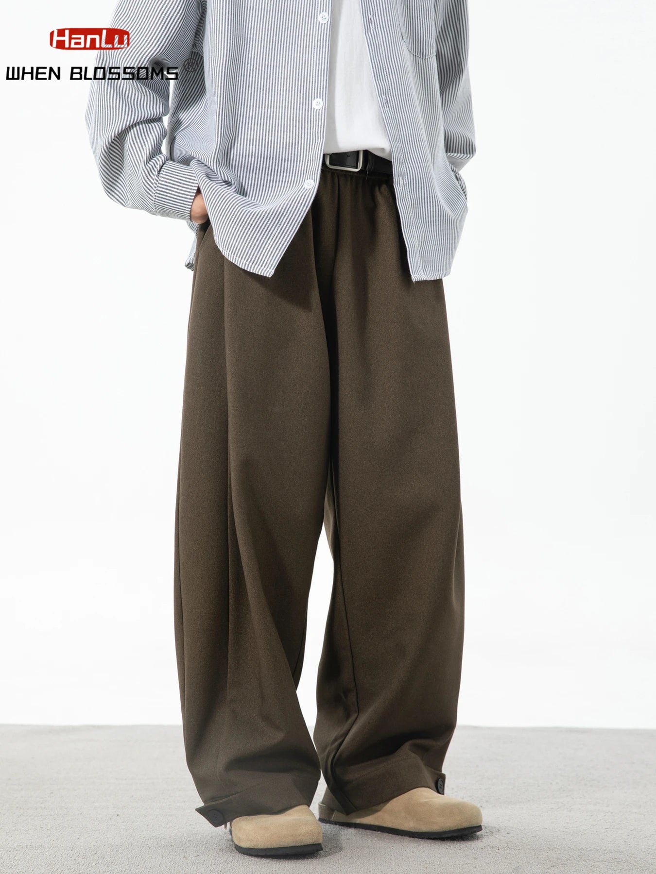 PLEATED RETRO LOOSE FIT TROUSERS