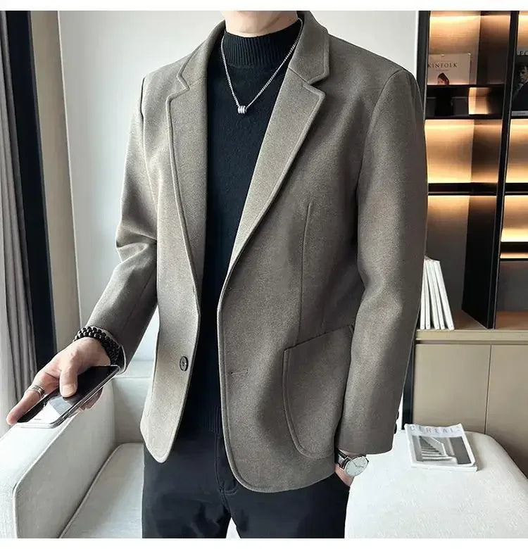 SLIM FIT TWEED BLAZER JACKET