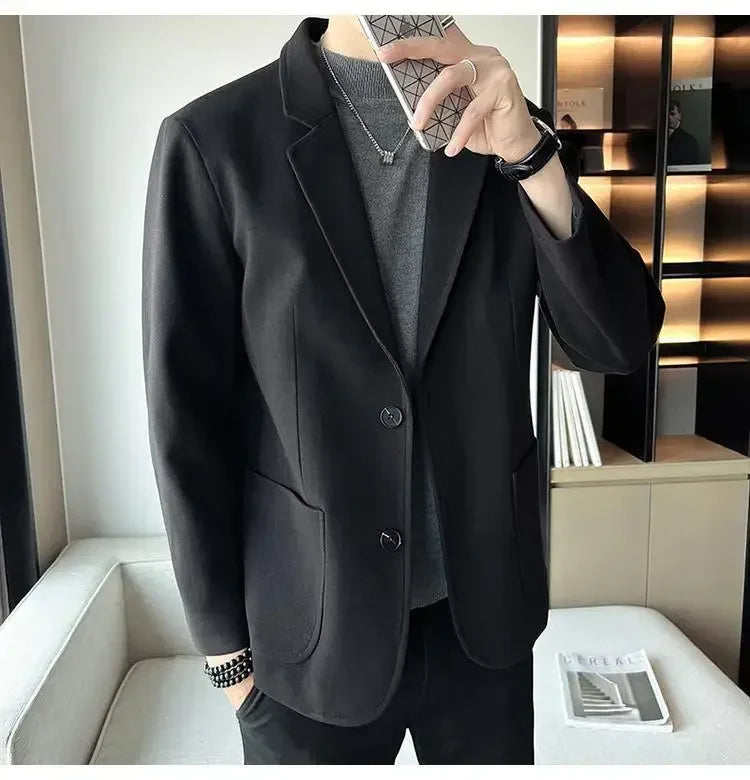 SLIM FIT TWEED BLAZER JACKET