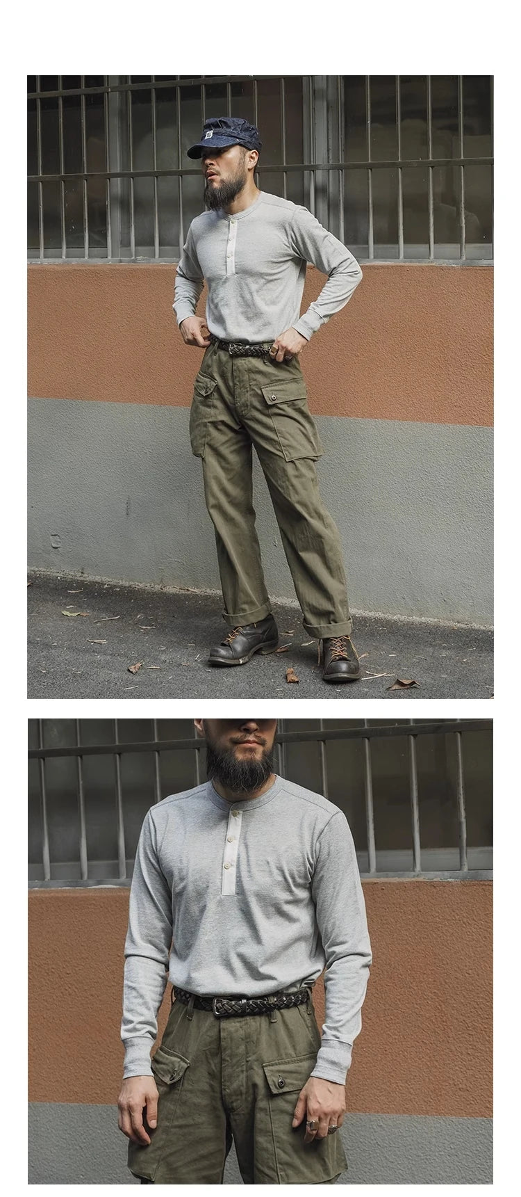 HEAVYWEIGHT LONG-SLEEVE HENLEY SHIRT