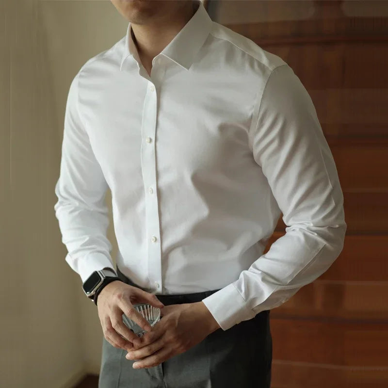 WRINKLE-FREE SLIM FIT LONG-SLEEVE SHIRT