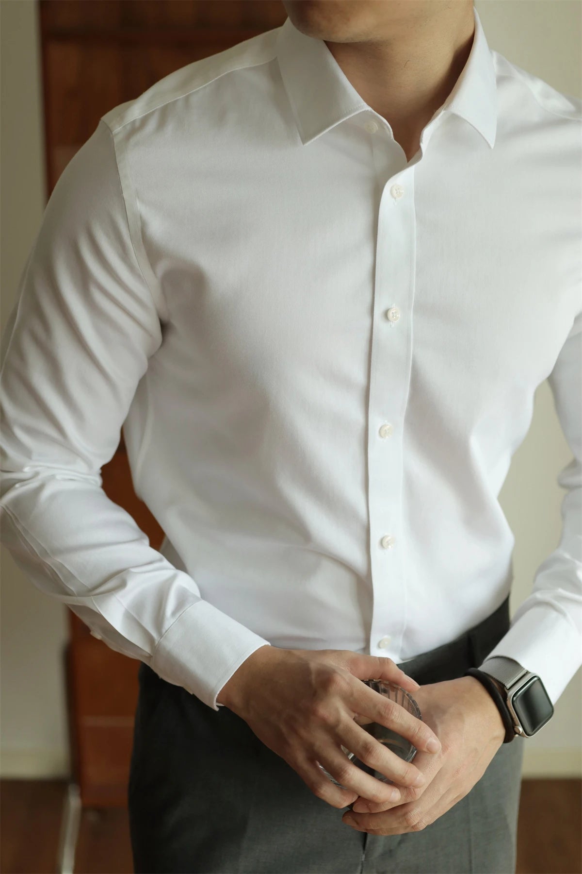 WRINKLE-FREE SLIM FIT LONG-SLEEVE SHIRT