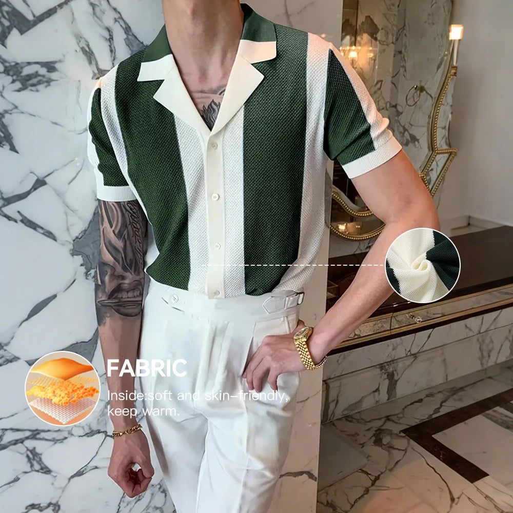 RETRO KNIT SHORT-SLEEVE POLO SHIRT