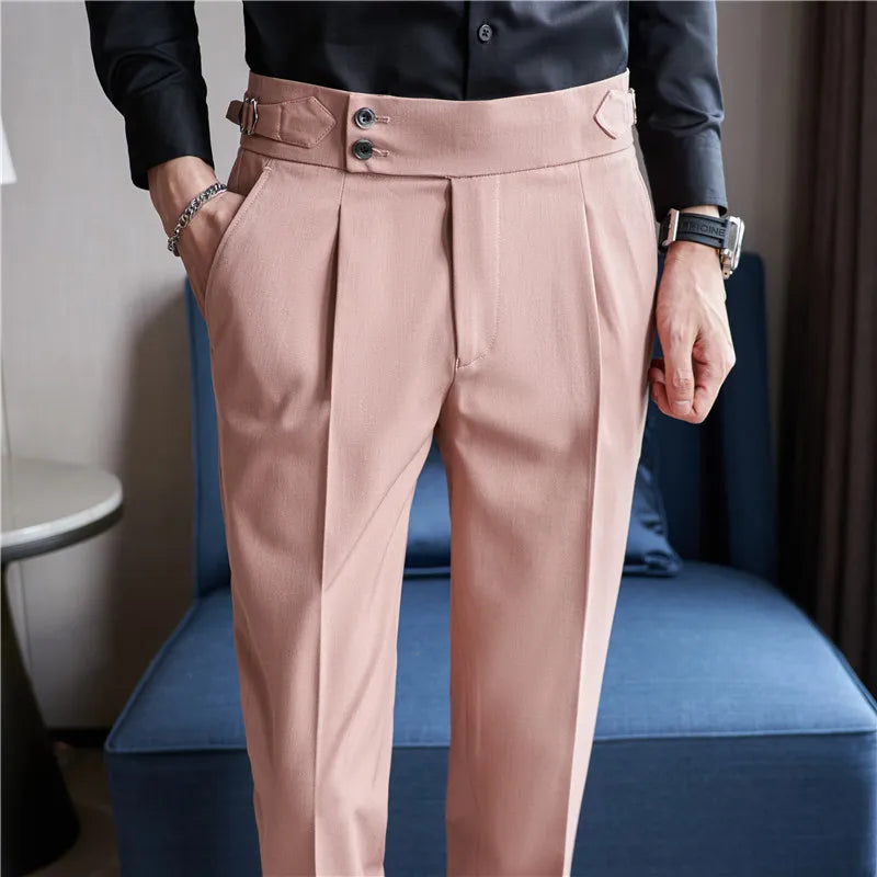 SLIM FIT HIGH WAIST OFFICE TROUSERS