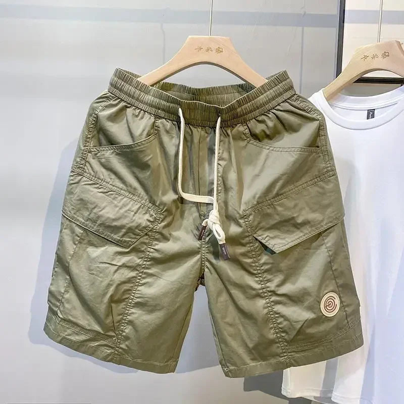 STRETCH CARGO SHORTS WITH DRAWSTRING