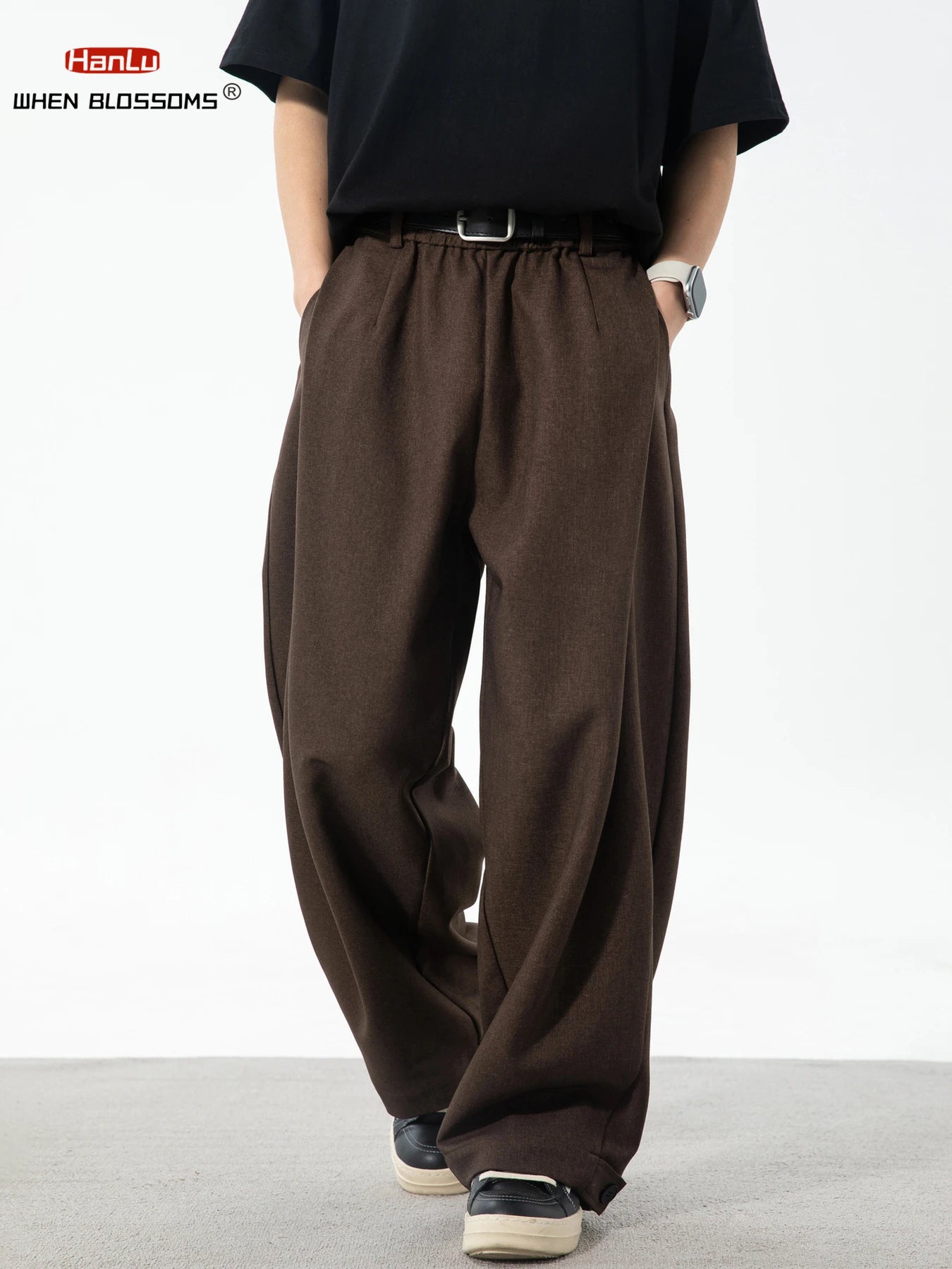 PLEATED RETRO LOOSE FIT TROUSERS