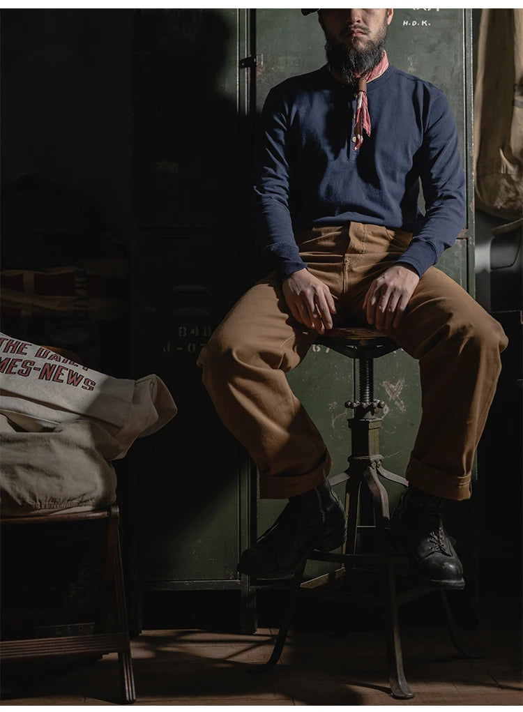 HEAVYWEIGHT LONG-SLEEVE HENLEY SHIRT