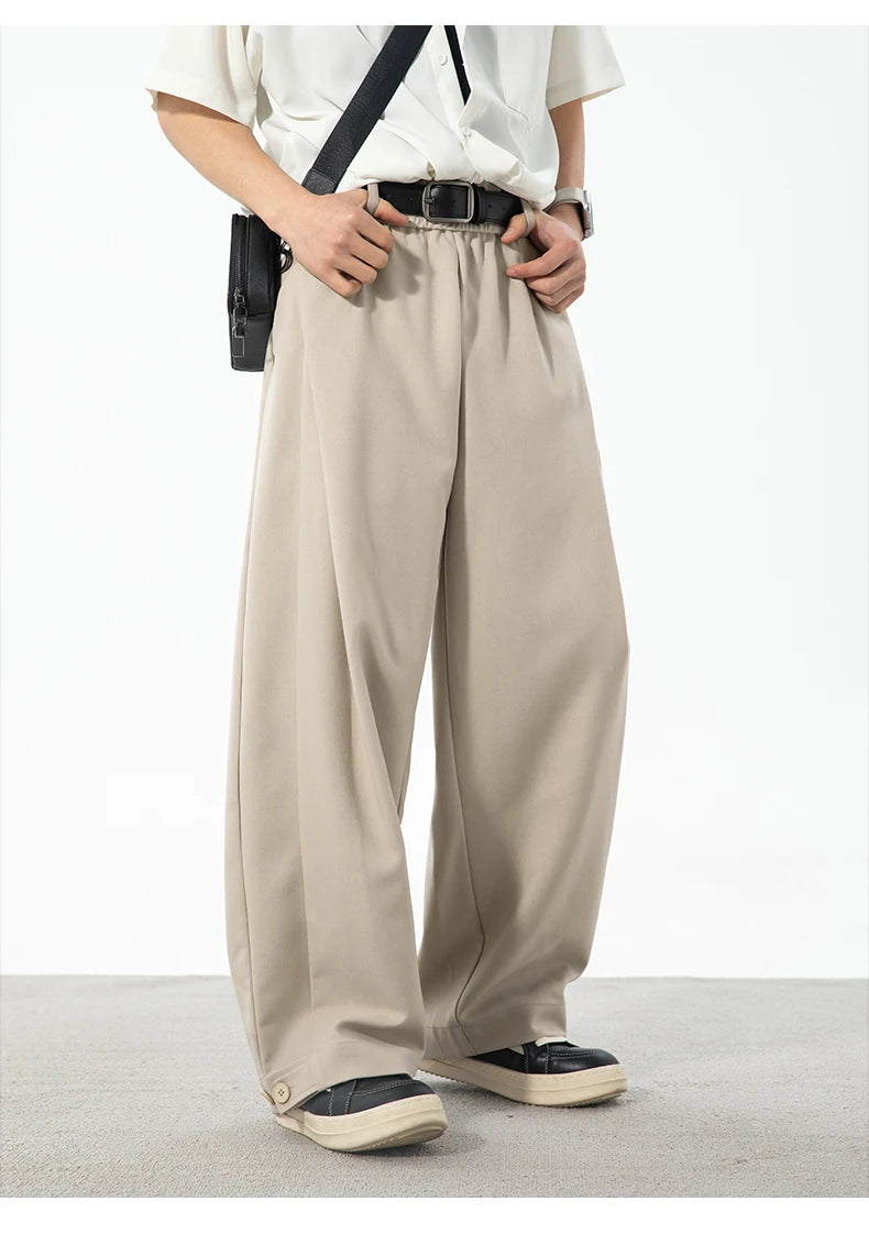 PLEATED RETRO LOOSE FIT TROUSERS