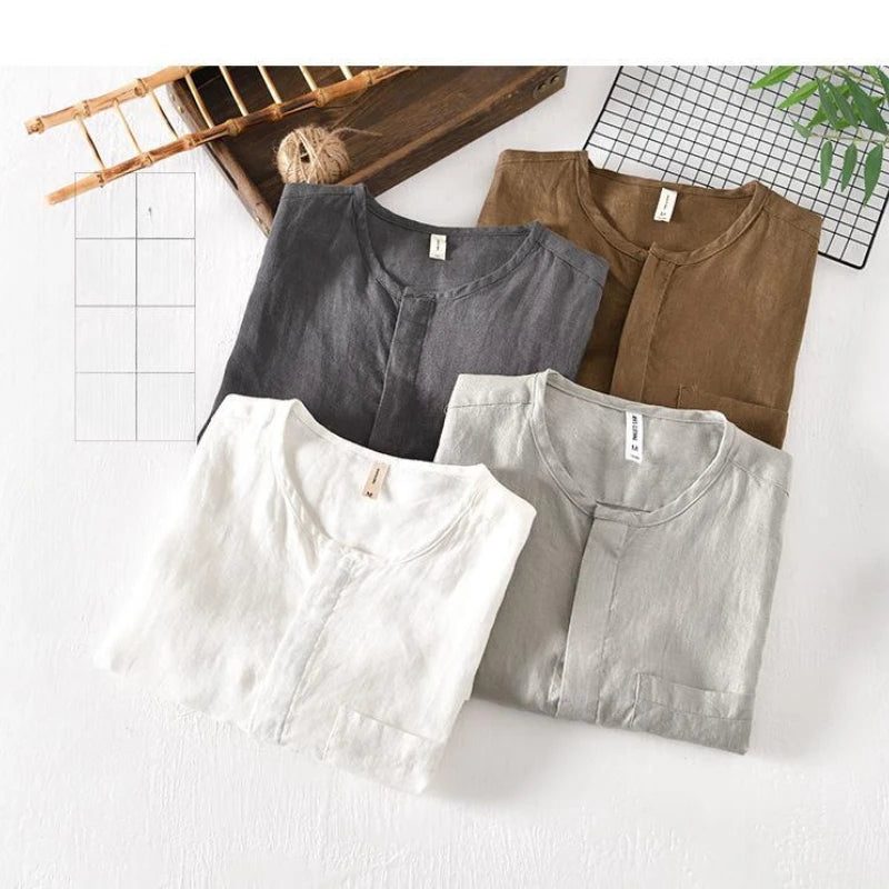100% LINEN VINTAGE CASUAL SHIRT