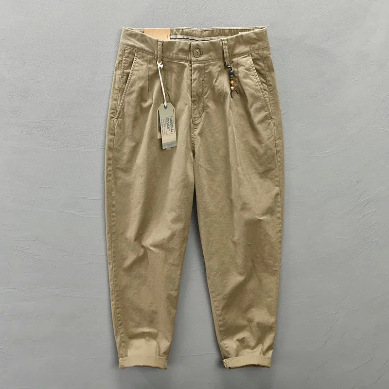 PURE COTTON LOOSE CARGO PANTS