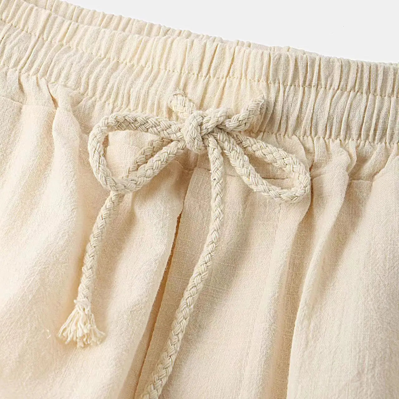 COTTON LINEN SHORT-SLEEVE SUMMER SET