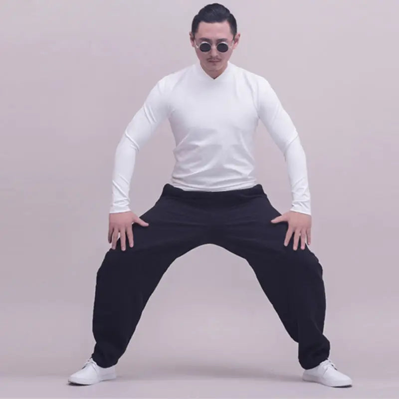 LOOSE VINTAGE COTTON LINEN TROUSERS