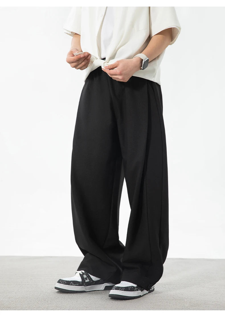 PLEATED RETRO LOOSE FIT TROUSERS