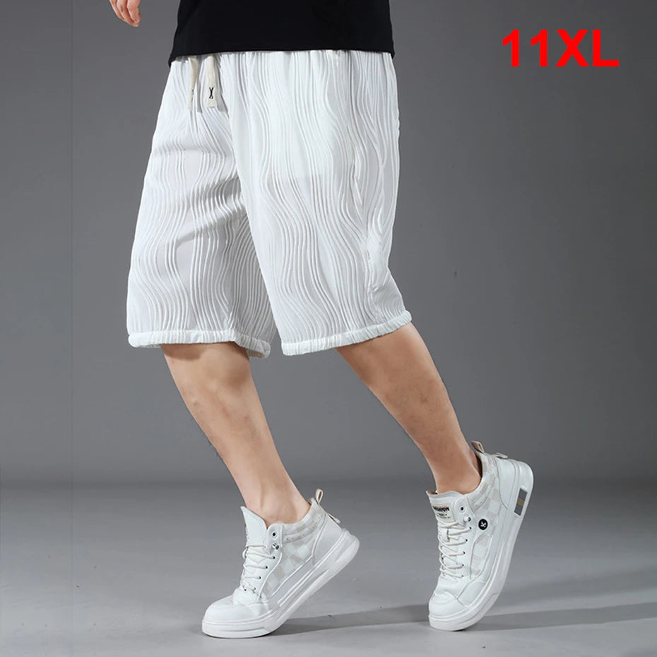 PLUS SIZE ELASTIC WAIST SUMMER SHORTS