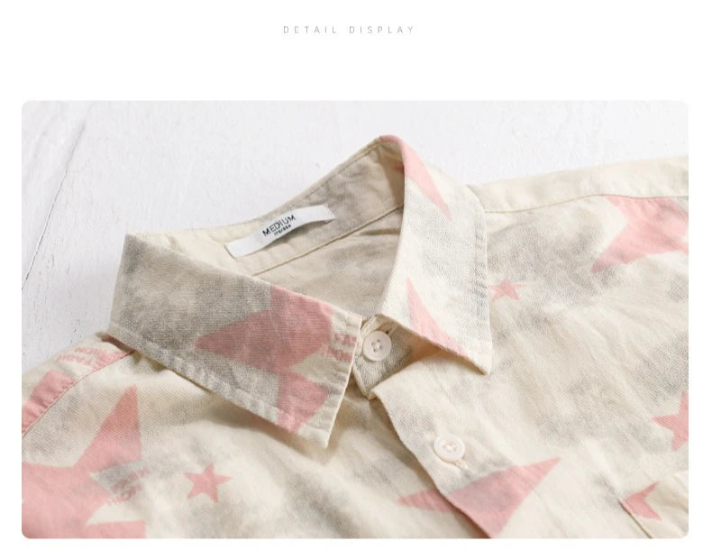 STAR PRINT PURE COTTON SHIRT