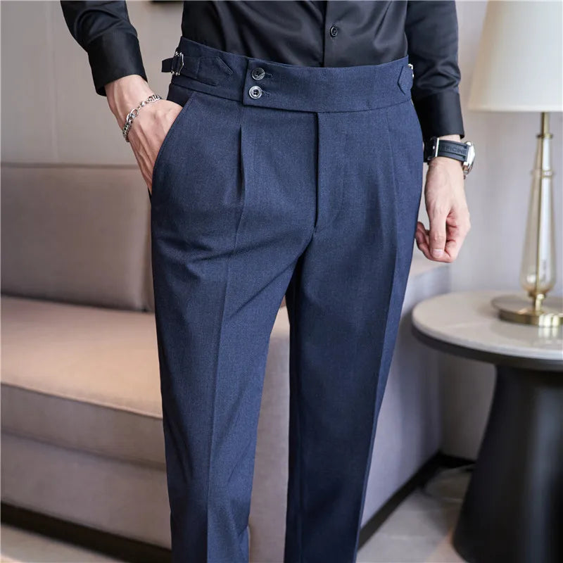 SLIM FIT HIGH WAIST OFFICE TROUSERS