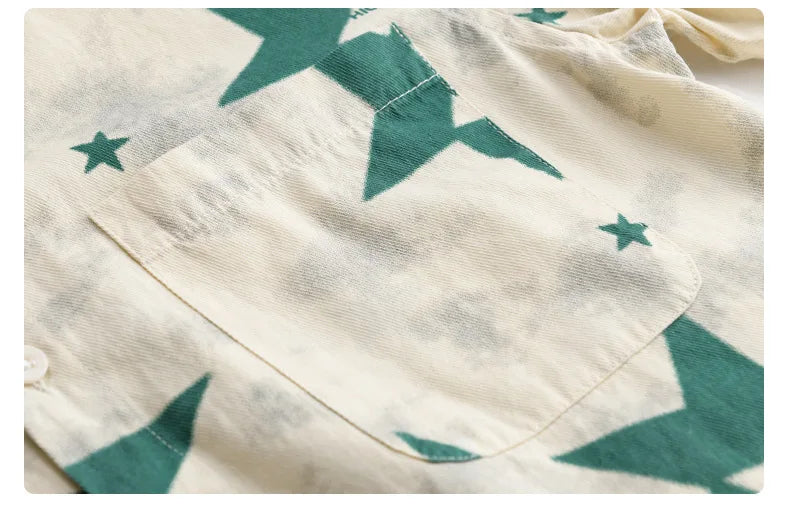 STAR PRINT PURE COTTON SHIRT