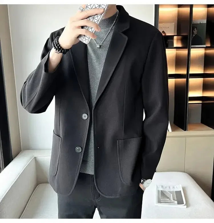 SLIM FIT TWEED BLAZER JACKET