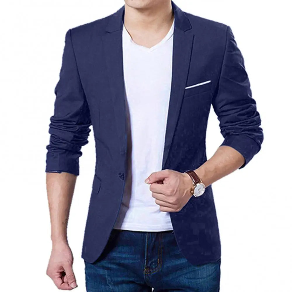 SLIM FIT ONE-BUTTON SUIT JACKET