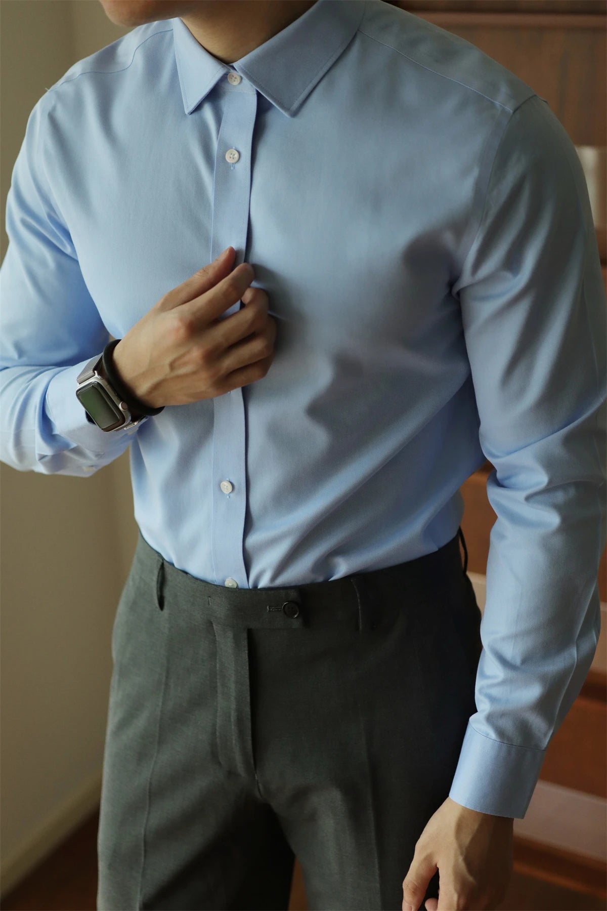 WRINKLE-FREE SLIM FIT LONG-SLEEVE SHIRT