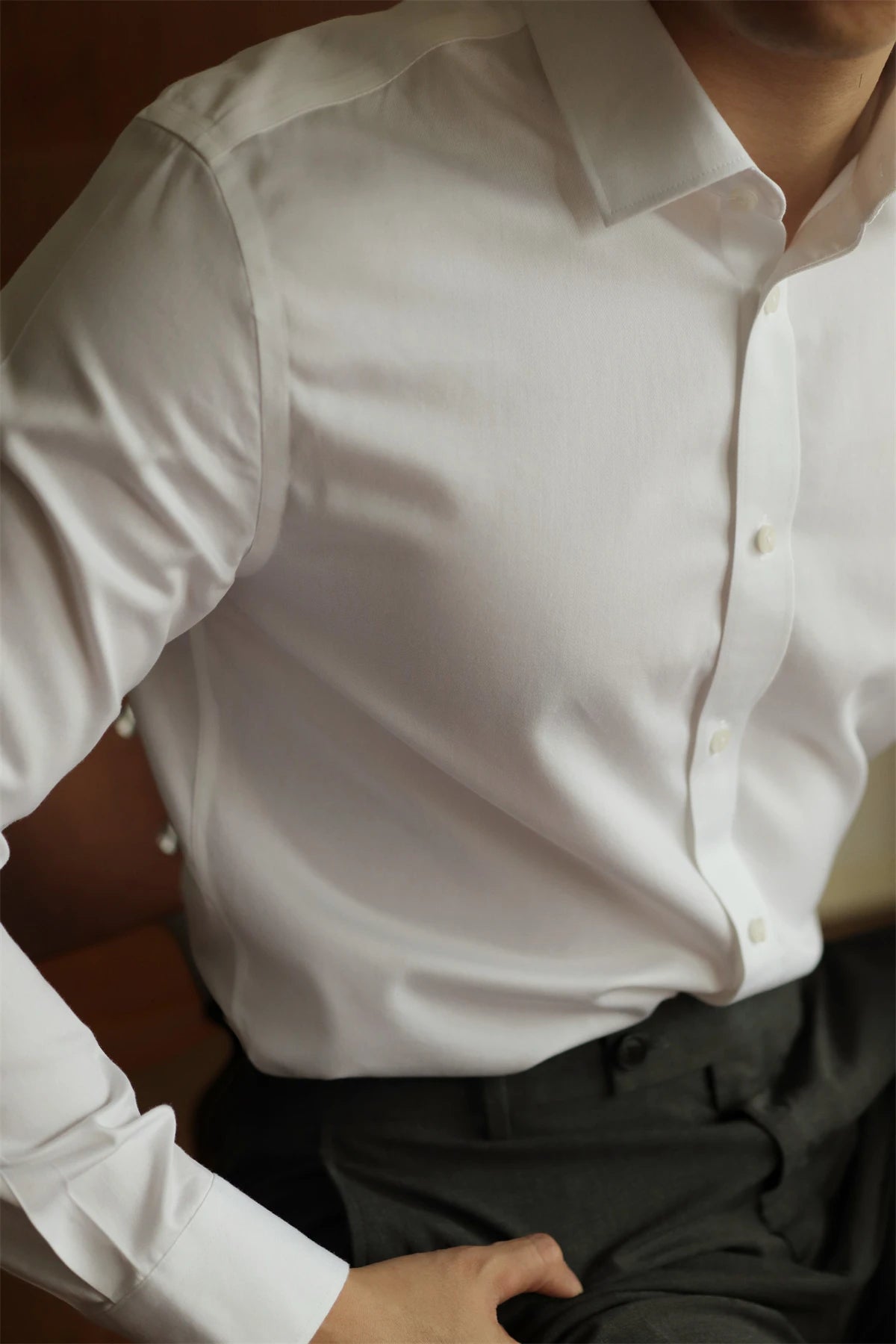 WRINKLE-FREE SLIM FIT LONG-SLEEVE SHIRT