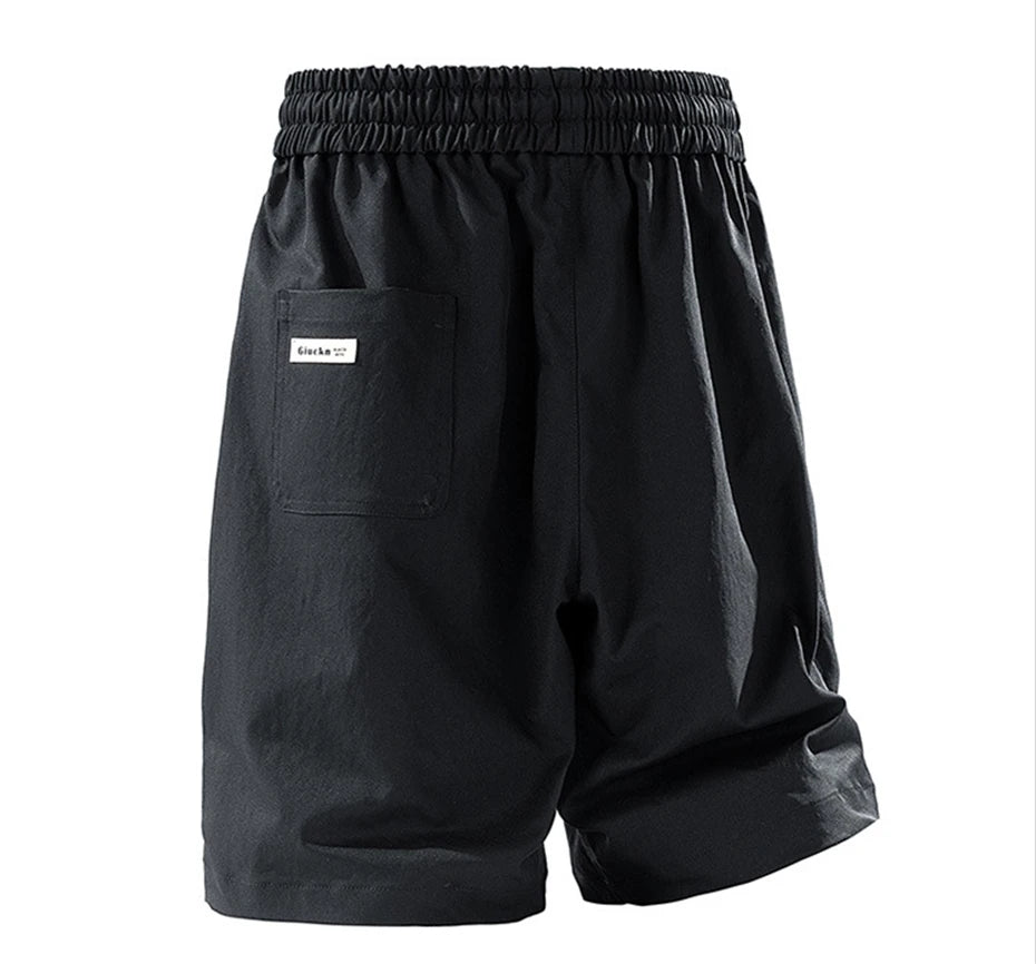 PLUS SIZE CARGO SHORTS WITH ELASTIC WAIST