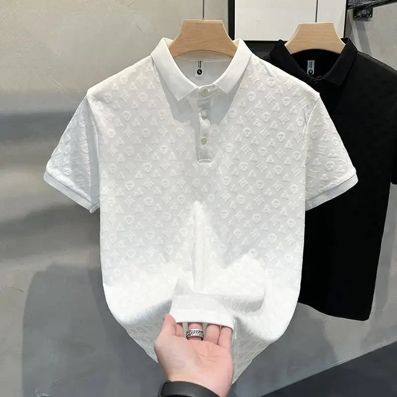ICE SILK HOLLOW SHORT-SLEEVE POLO