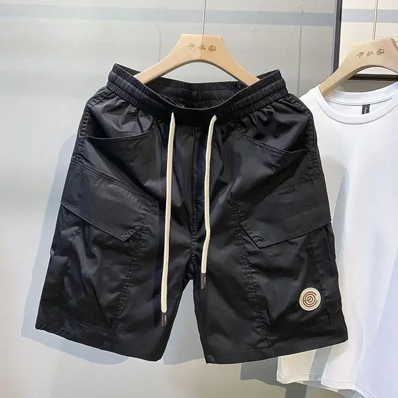 STRETCH CARGO SHORTS WITH DRAWSTRING