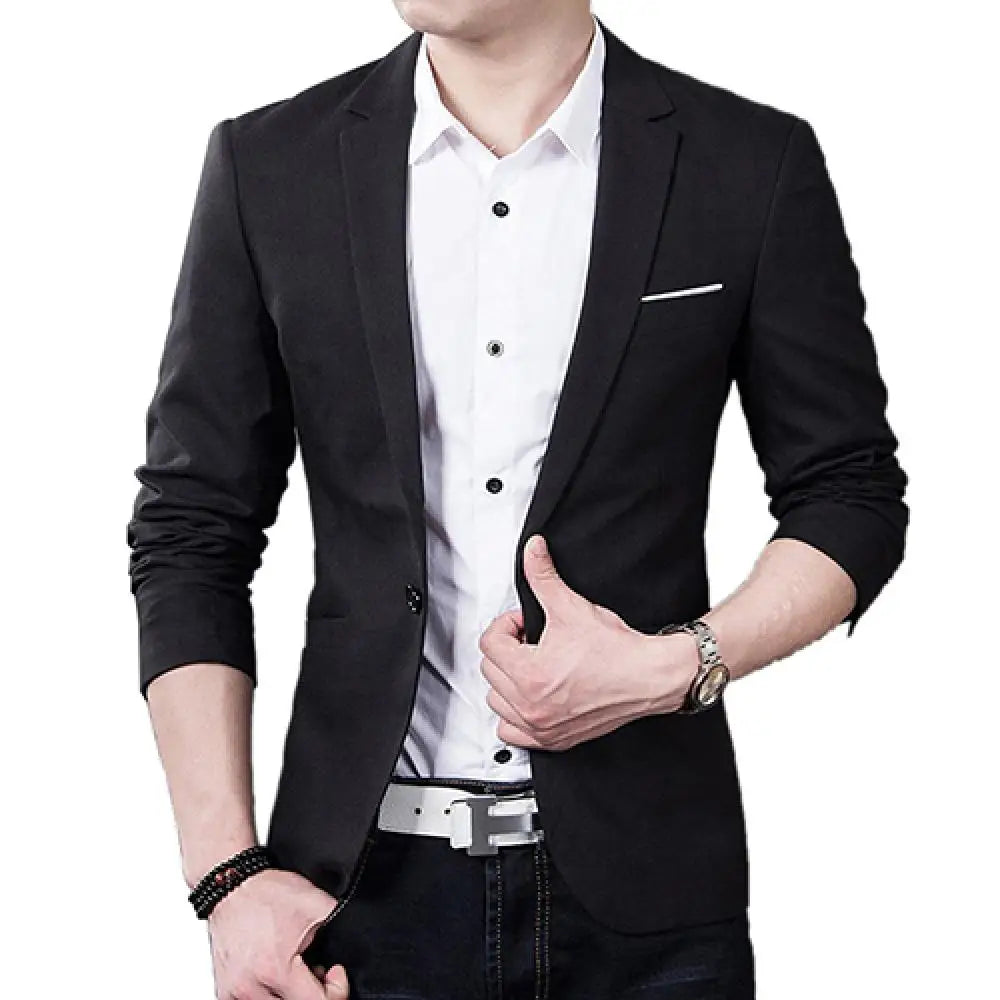 SLIM FIT ONE-BUTTON SUIT JACKET