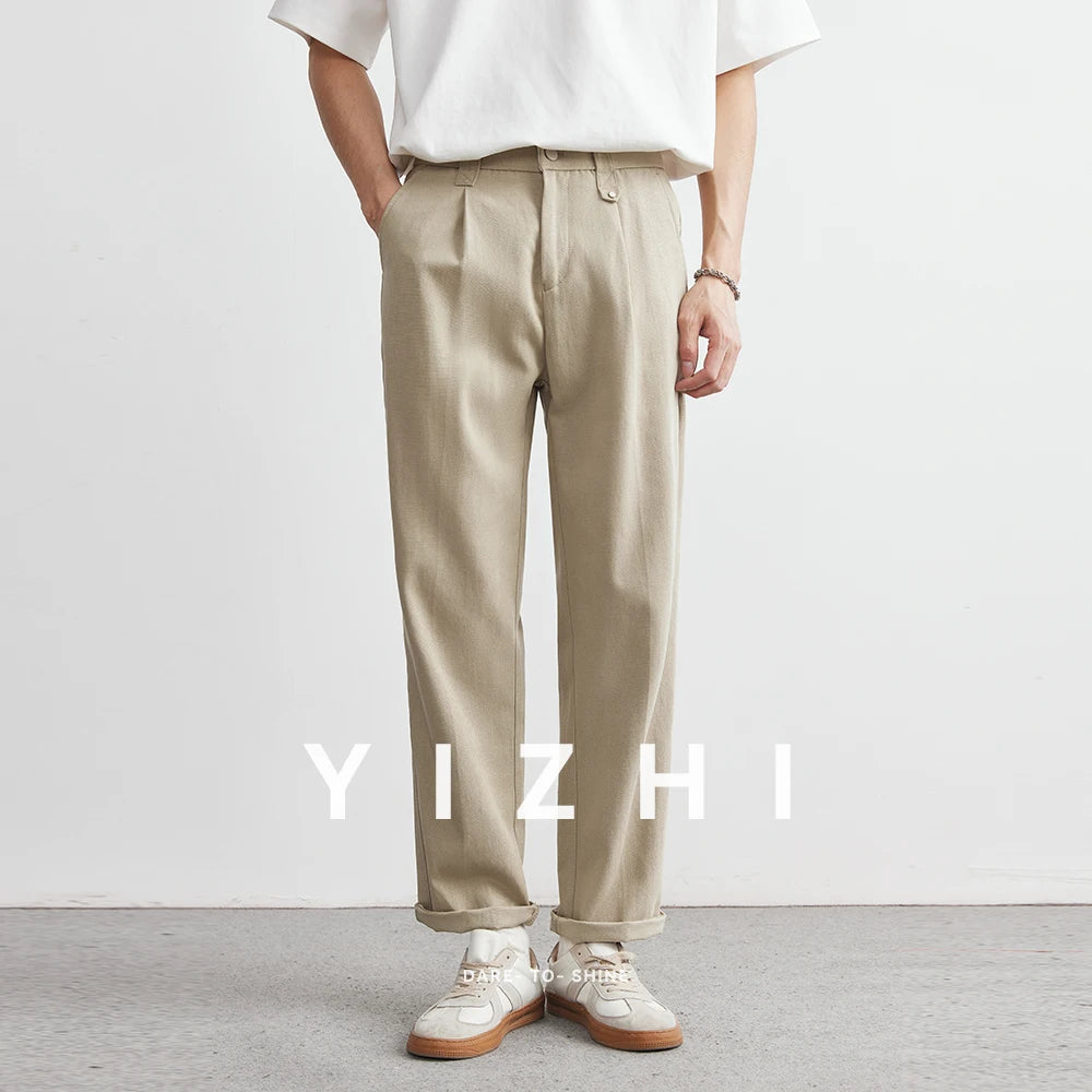 LYOCELL TENCEL LOOSE CASUAL PANTS