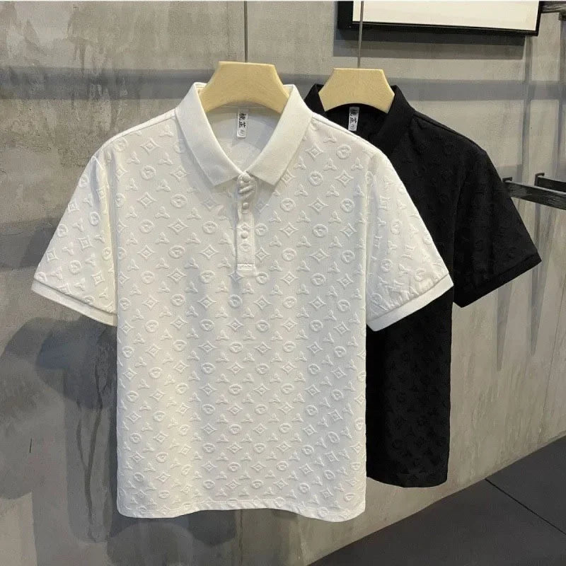 ICE SILK HOLLOW SHORT-SLEEVE POLO