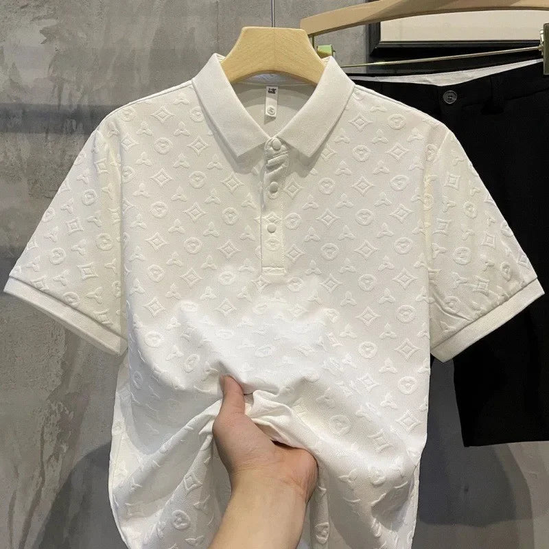 ICE SILK HOLLOW SHORT-SLEEVE POLO