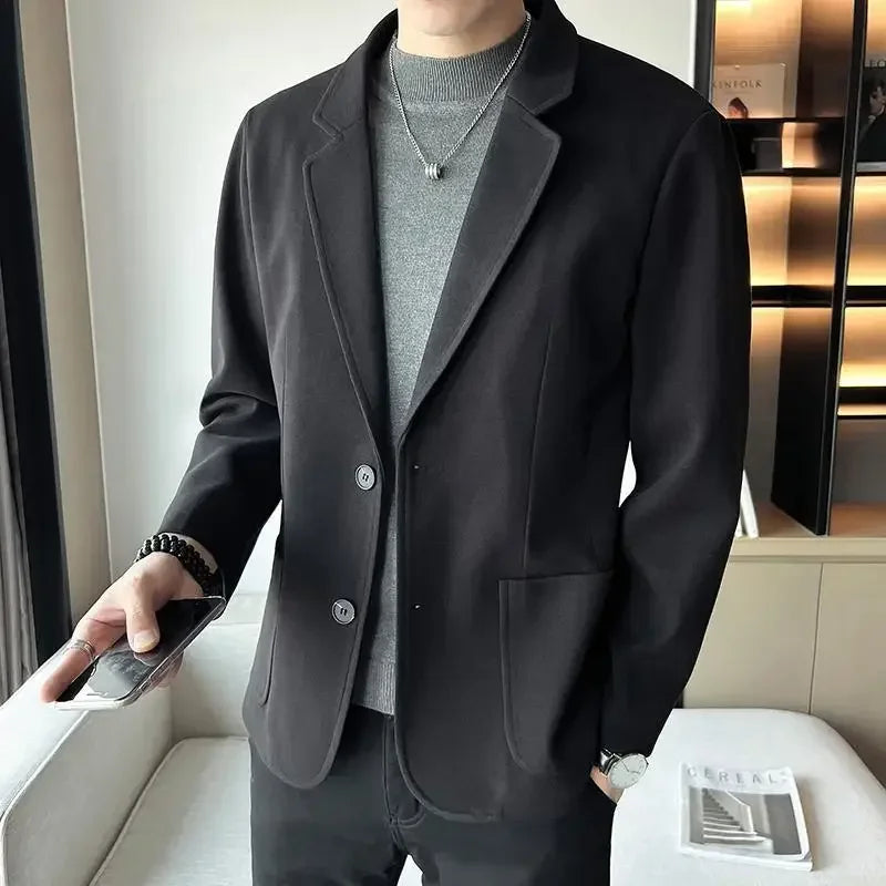 SLIM FIT TWEED BLAZER JACKET