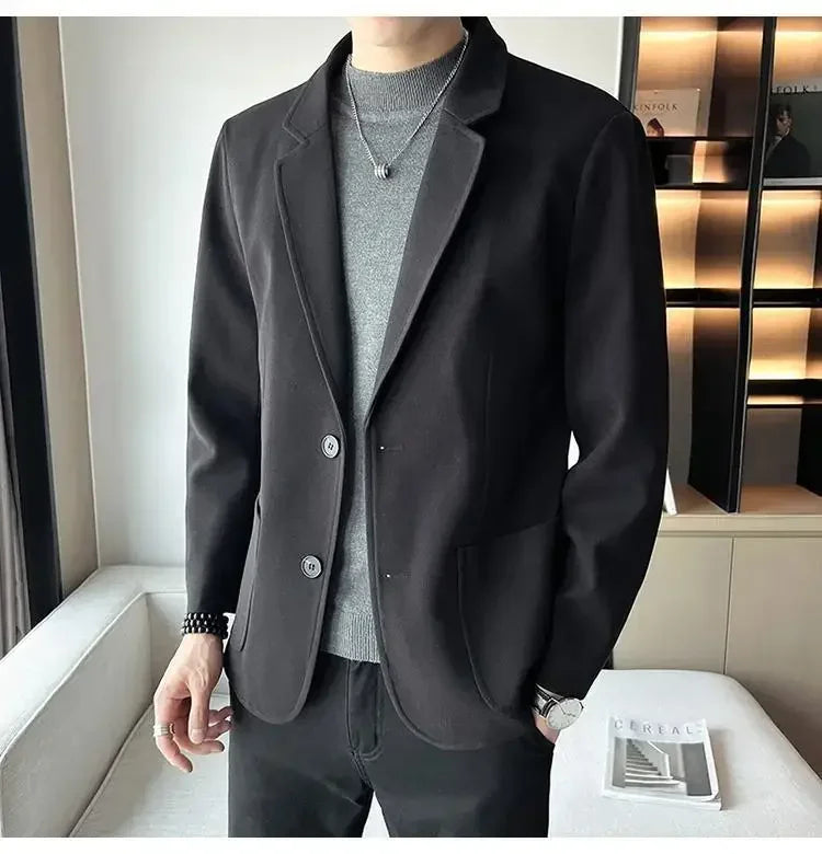 SLIM FIT TWEED BLAZER JACKET