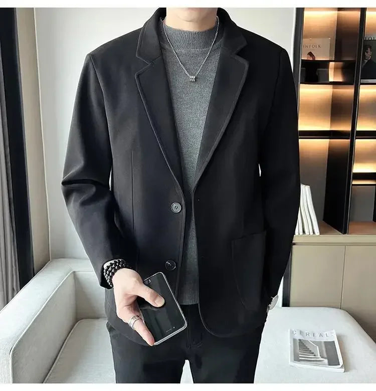 SLIM FIT TWEED BLAZER JACKET