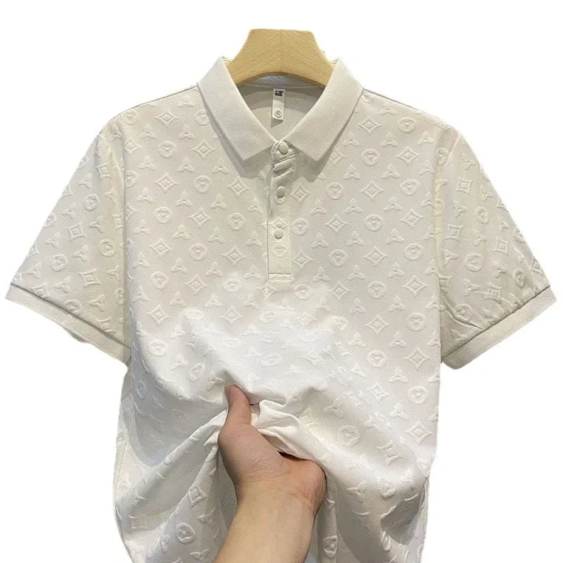 ICE SILK HOLLOW SHORT-SLEEVE POLO
