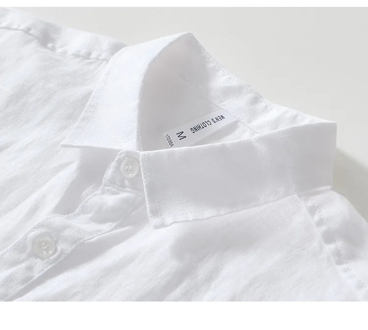 PURE LINEN SLIM CARGO SHIRT