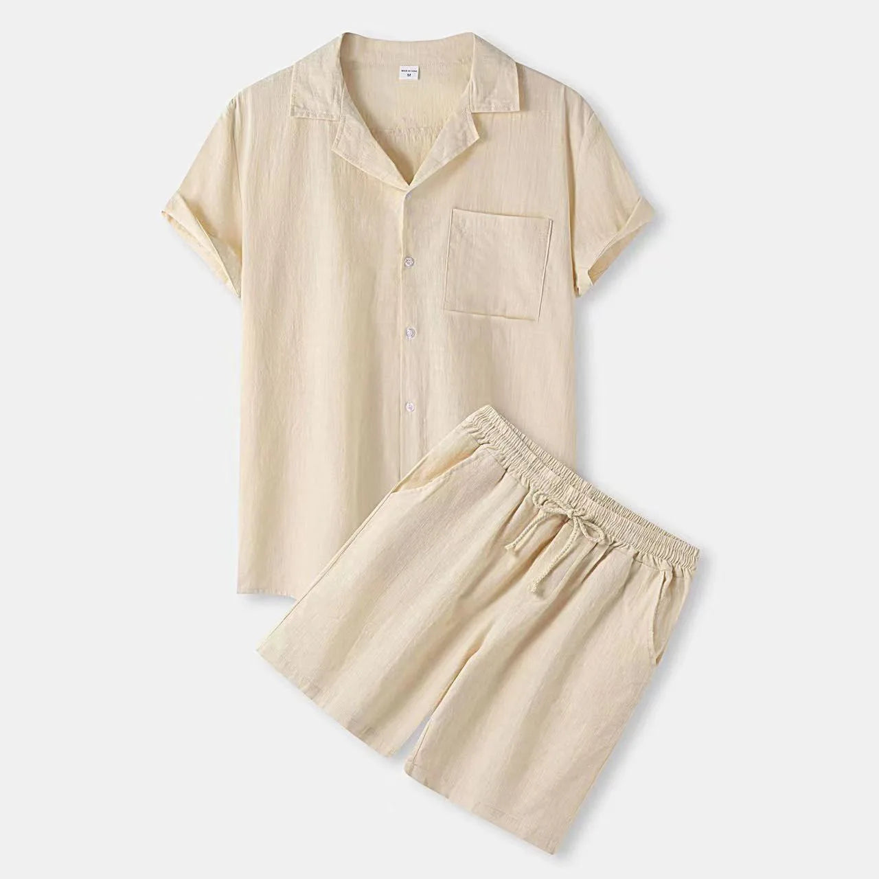 COTTON LINEN SHORT-SLEEVE SUMMER SET
