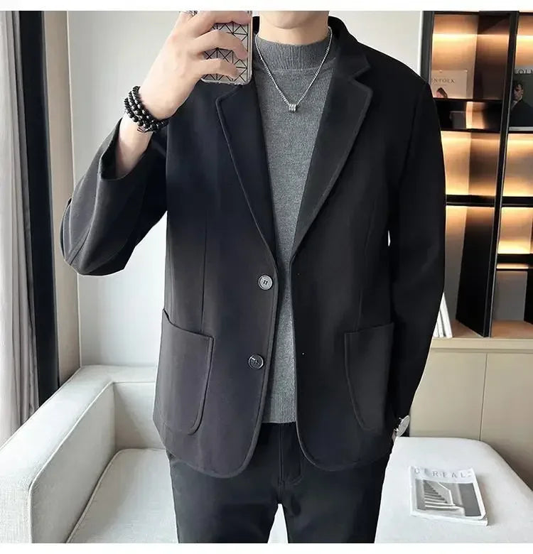 SLIM FIT TWEED BLAZER JACKET