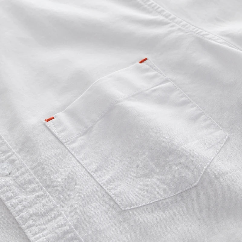100% COTTON OXFORD SHORT-SLEEVE SHIRT