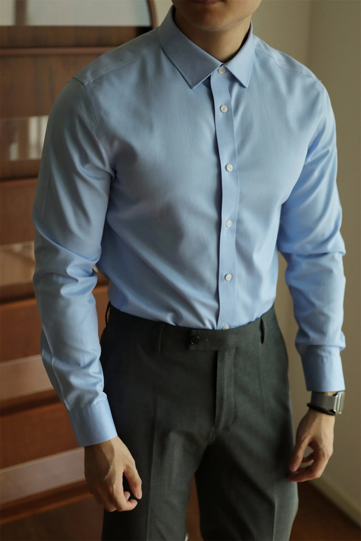 WRINKLE-FREE SLIM FIT LONG-SLEEVE SHIRT