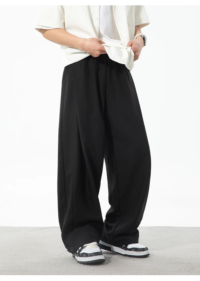 PLEATED RETRO LOOSE FIT TROUSERS