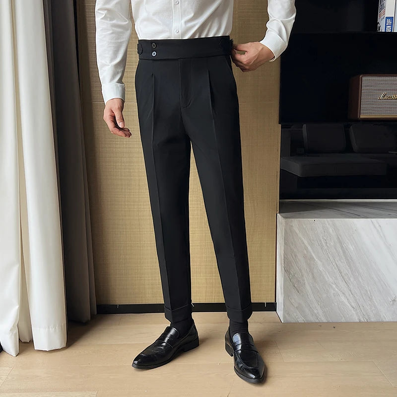 SLIM FIT HIGH WAIST OFFICE TROUSERS