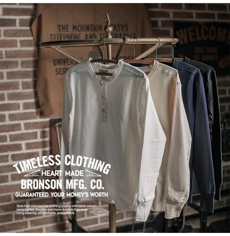 HEAVYWEIGHT LONG-SLEEVE HENLEY SHIRT