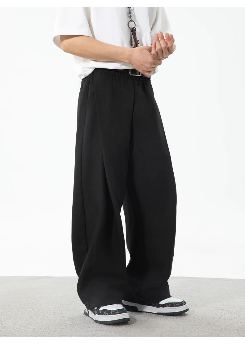 PLEATED RETRO LOOSE FIT TROUSERS