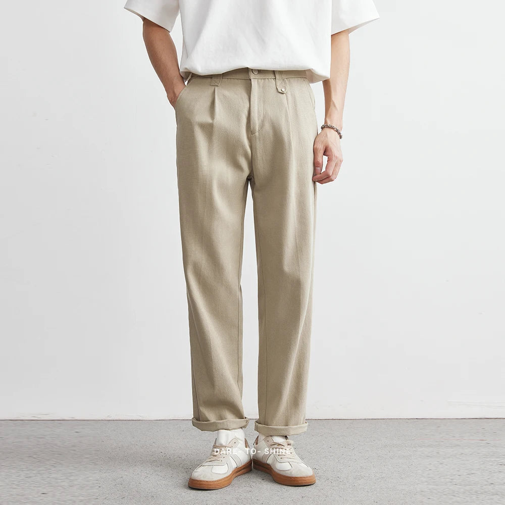 LYOCELL TENCEL LOOSE CASUAL PANTS