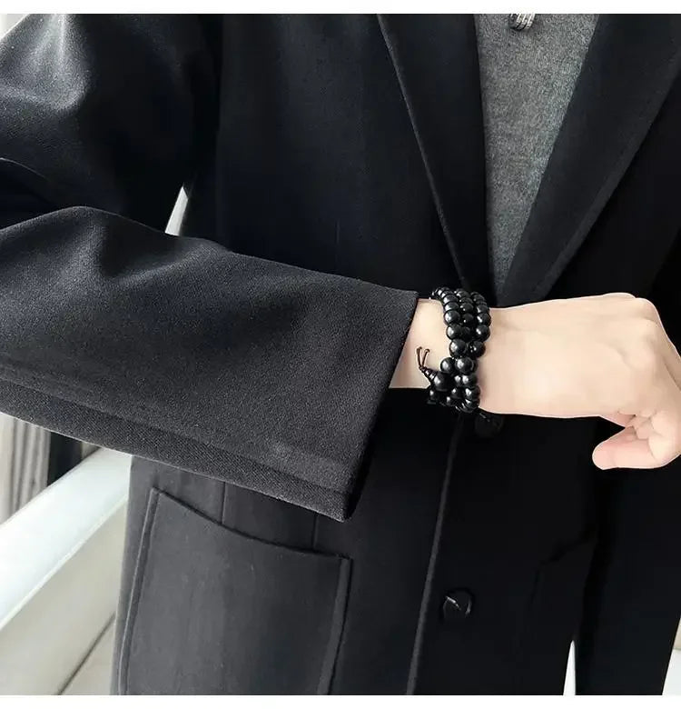 SLIM FIT TWEED BLAZER JACKET