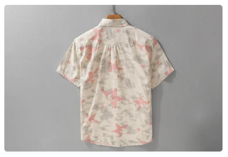 STAR PRINT PURE COTTON SHIRT