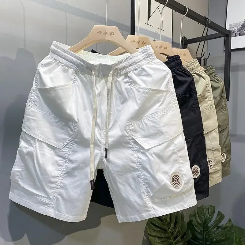 STRETCH CARGO SHORTS WITH DRAWSTRING